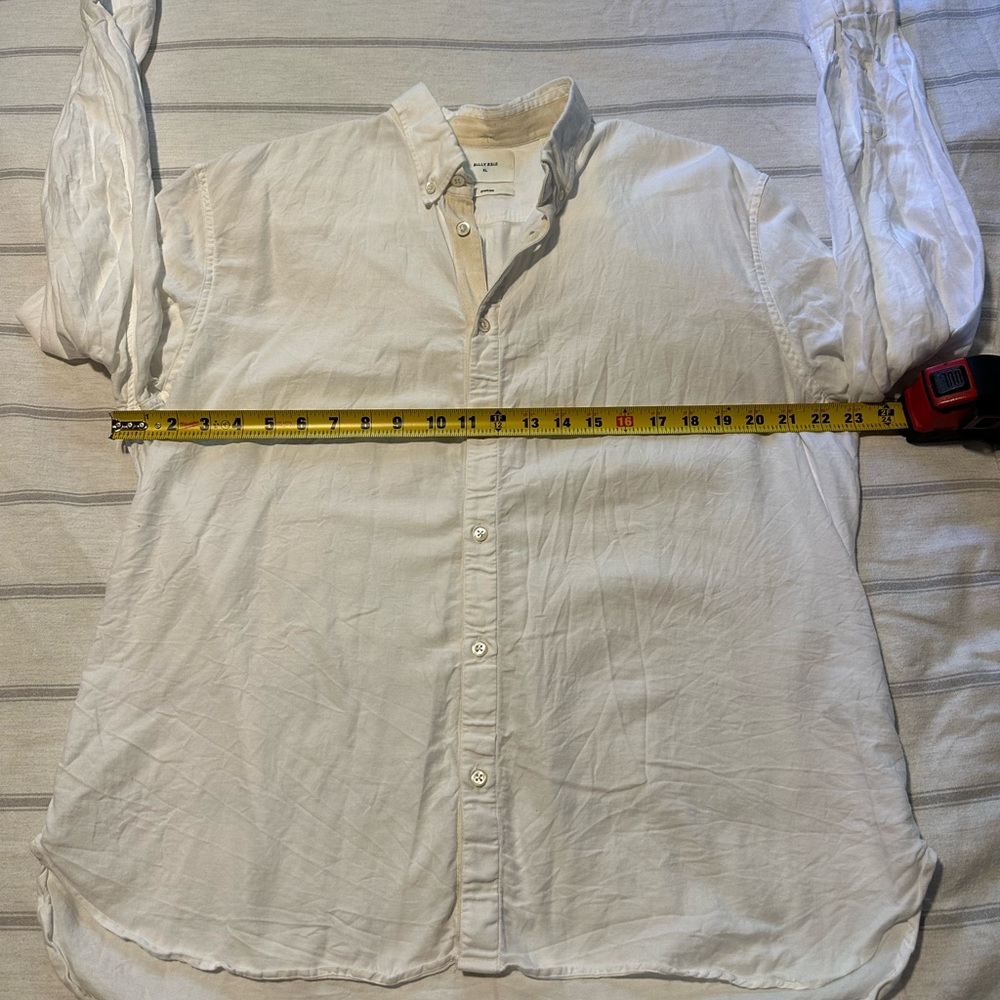 Billy Reid button down shirt XL White/Cream
